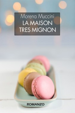 macarons de colores con fondo de luces